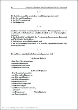 Image of the Page - 60 - in Norm und Zeremoniell - Das Etiquette-Normale für den Wiener Hof von circa 1812