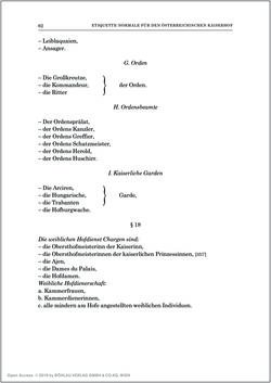 Image of the Page - 62 - in Norm und Zeremoniell - Das Etiquette-Normale für den Wiener Hof von circa 1812