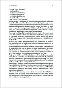 Image of the Page - 71 - in Norm und Zeremoniell - Das Etiquette-Normale für den Wiener Hof von circa 1812