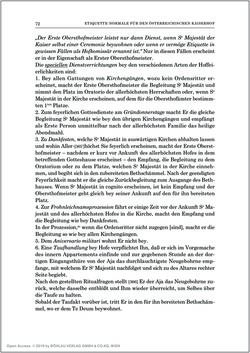 Image of the Page - 72 - in Norm und Zeremoniell - Das Etiquette-Normale für den Wiener Hof von circa 1812