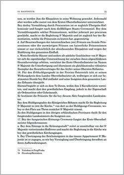 Image of the Page - 75 - in Norm und Zeremoniell - Das Etiquette-Normale für den Wiener Hof von circa 1812