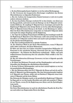 Image of the Page - 76 - in Norm und Zeremoniell - Das Etiquette-Normale für den Wiener Hof von circa 1812