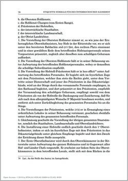 Image of the Page - 78 - in Norm und Zeremoniell - Das Etiquette-Normale für den Wiener Hof von circa 1812