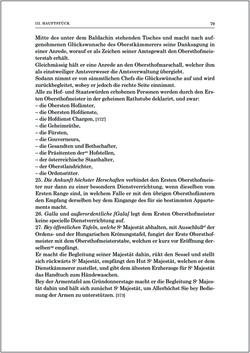 Bild der Seite - 79 - in Norm und Zeremoniell - Das Etiquette-Normale für den Wiener Hof von circa 1812