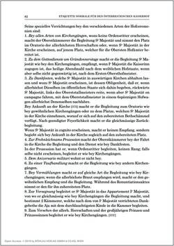 Bild der Seite - 82 - in Norm und Zeremoniell - Das Etiquette-Normale für den Wiener Hof von circa 1812
