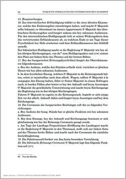 Bild der Seite - 84 - in Norm und Zeremoniell - Das Etiquette-Normale für den Wiener Hof von circa 1812