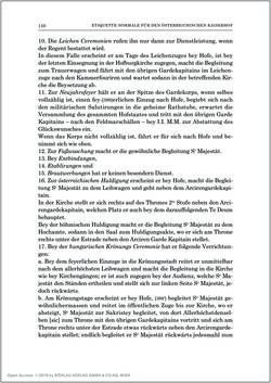 Image of the Page - 110 - in Norm und Zeremoniell - Das Etiquette-Normale für den Wiener Hof von circa 1812