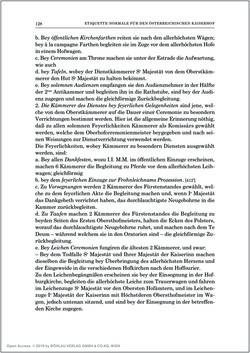 Image of the Page - 128 - in Norm und Zeremoniell - Das Etiquette-Normale für den Wiener Hof von circa 1812