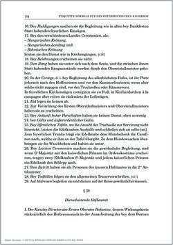 Bild der Seite - 134 - in Norm und Zeremoniell - Das Etiquette-Normale für den Wiener Hof von circa 1812