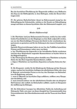 Bild der Seite - 145 - in Norm und Zeremoniell - Das Etiquette-Normale für den Wiener Hof von circa 1812