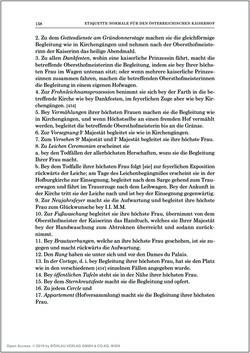 Bild der Seite - 158 - in Norm und Zeremoniell - Das Etiquette-Normale für den Wiener Hof von circa 1812