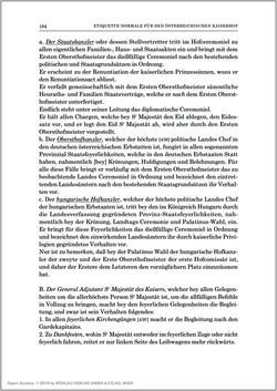 Image of the Page - 164 - in Norm und Zeremoniell - Das Etiquette-Normale für den Wiener Hof von circa 1812