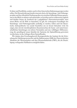 Image of the Page - 20 - in Schöne Wissenschaften - Sammeln, Ordnen und Präsentieren im josephinischen Wien