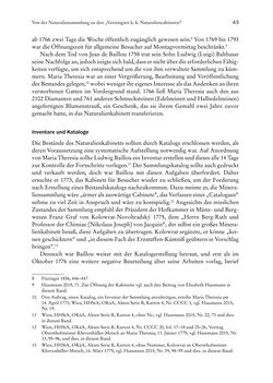 Bild der Seite - 43 - in Schöne Wissenschaften - Sammeln, Ordnen und Präsentieren im josephinischen Wien