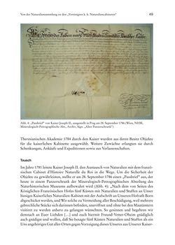 Bild der Seite - 49 - in Schöne Wissenschaften - Sammeln, Ordnen und Präsentieren im josephinischen Wien