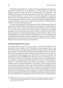 Bild der Seite - 56 - in Schöne Wissenschaften - Sammeln, Ordnen und Präsentieren im josephinischen Wien