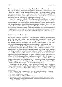 Bild der Seite - 190 - in Schöne Wissenschaften - Sammeln, Ordnen und Präsentieren im josephinischen Wien