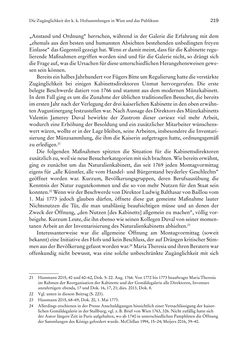 Bild der Seite - 219 - in Schöne Wissenschaften - Sammeln, Ordnen und Präsentieren im josephinischen Wien