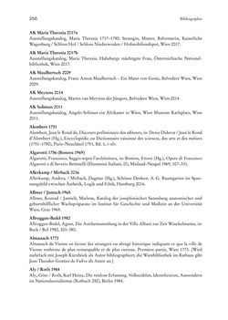 Bild der Seite - 256 - in Schöne Wissenschaften - Sammeln, Ordnen und Präsentieren im josephinischen Wien