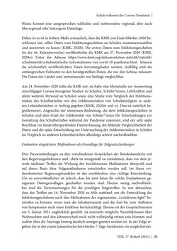 Image of the Page - 23 - in Schule während der Corona-Pandemie - Neue Ergebnisse und Überblick über ein dynamisches Forschungsfeld