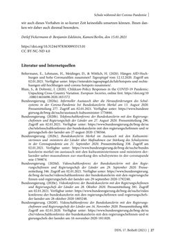 Bild der Seite - 27 - in Schule während der Corona-Pandemie - Neue Ergebnisse und Überblick über ein dynamisches Forschungsfeld