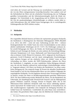 Bild der Seite - 36 - in Schule während der Corona-Pandemie - Neue Ergebnisse und Überblick über ein dynamisches Forschungsfeld