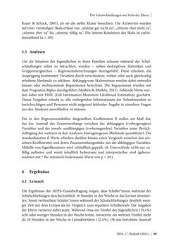 Bild der Seite - 39 - in Schule während der Corona-Pandemie - Neue Ergebnisse und Überblick über ein dynamisches Forschungsfeld