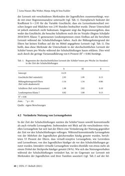 Bild der Seite - 40 - in Schule während der Corona-Pandemie - Neue Ergebnisse und Überblick über ein dynamisches Forschungsfeld