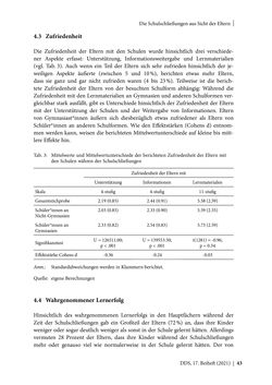 Bild der Seite - 43 - in Schule während der Corona-Pandemie - Neue Ergebnisse und Überblick über ein dynamisches Forschungsfeld