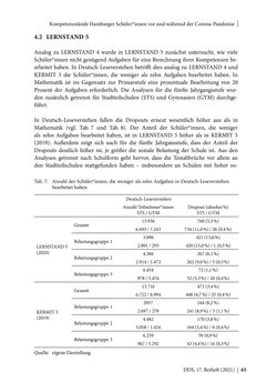 Bild der Seite - 65 - in Schule während der Corona-Pandemie - Neue Ergebnisse und Überblick über ein dynamisches Forschungsfeld