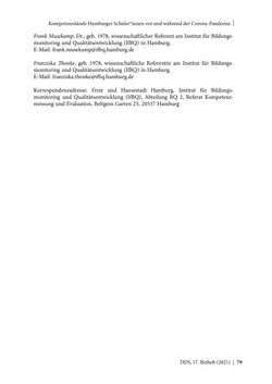 Image of the Page - 79 - in Schule während der Corona-Pandemie - Neue Ergebnisse und Überblick über ein dynamisches Forschungsfeld
