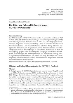 Image of the Page - 81 - in Schule während der Corona-Pandemie - Neue Ergebnisse und Überblick über ein dynamisches Forschungsfeld