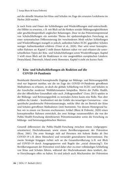 Image of the Page - 84 - in Schule während der Corona-Pandemie - Neue Ergebnisse und Überblick über ein dynamisches Forschungsfeld