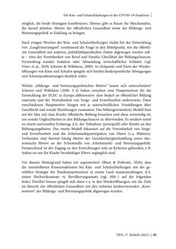 Image of the Page - 85 - in Schule während der Corona-Pandemie - Neue Ergebnisse und Überblick über ein dynamisches Forschungsfeld
