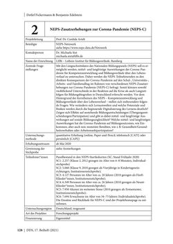 Bild der Seite - 128 - in Schule während der Corona-Pandemie - Neue Ergebnisse und Überblick über ein dynamisches Forschungsfeld