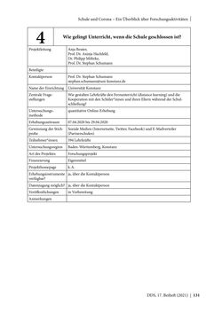 Bild der Seite - 131 - in Schule während der Corona-Pandemie - Neue Ergebnisse und Überblick über ein dynamisches Forschungsfeld