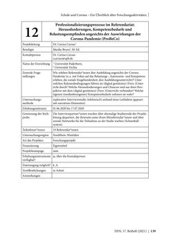 Image of the Page - 139 - in Schule während der Corona-Pandemie - Neue Ergebnisse und Überblick über ein dynamisches Forschungsfeld