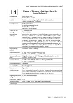 Image of the Page - 141 - in Schule während der Corona-Pandemie - Neue Ergebnisse und Überblick über ein dynamisches Forschungsfeld