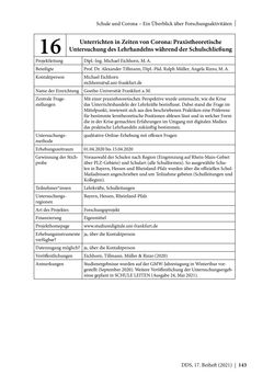Image of the Page - 143 - in Schule während der Corona-Pandemie - Neue Ergebnisse und Überblick über ein dynamisches Forschungsfeld
