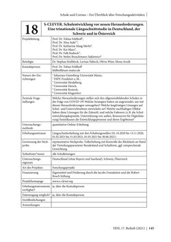Image of the Page - 145 - in Schule während der Corona-Pandemie - Neue Ergebnisse und Überblick über ein dynamisches Forschungsfeld
