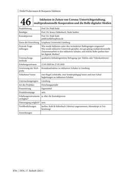 Bild der Seite - 174 - in Schule während der Corona-Pandemie - Neue Ergebnisse und Überblick über ein dynamisches Forschungsfeld