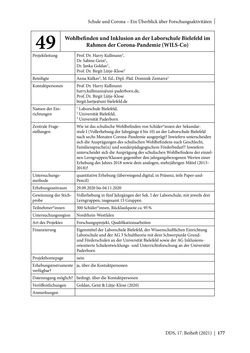 Bild der Seite - 177 - in Schule während der Corona-Pandemie - Neue Ergebnisse und Überblick über ein dynamisches Forschungsfeld