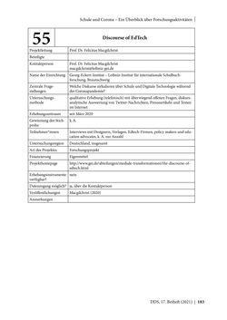 Bild der Seite - 183 - in Schule während der Corona-Pandemie - Neue Ergebnisse und Überblick über ein dynamisches Forschungsfeld