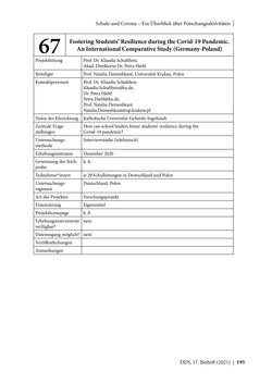 Image of the Page - 195 - in Schule während der Corona-Pandemie - Neue Ergebnisse und Überblick über ein dynamisches Forschungsfeld