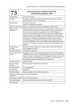 Bild der Seite - 201 - in Schule während der Corona-Pandemie - Neue Ergebnisse und Überblick über ein dynamisches Forschungsfeld