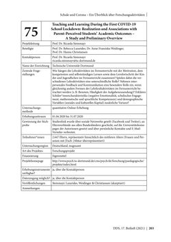 Bild der Seite - 203 - in Schule während der Corona-Pandemie - Neue Ergebnisse und Überblick über ein dynamisches Forschungsfeld