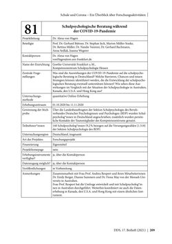 Bild der Seite - 209 - in Schule während der Corona-Pandemie - Neue Ergebnisse und Überblick über ein dynamisches Forschungsfeld