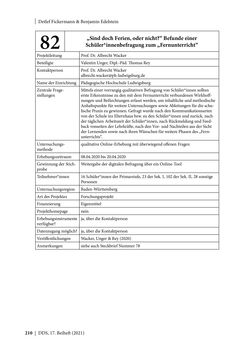 Bild der Seite - 210 - in Schule während der Corona-Pandemie - Neue Ergebnisse und Überblick über ein dynamisches Forschungsfeld