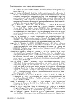 Bild der Seite - 216 - in Schule während der Corona-Pandemie - Neue Ergebnisse und Überblick über ein dynamisches Forschungsfeld