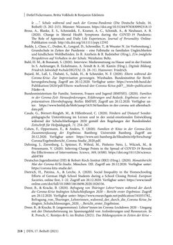 Bild der Seite - 218 - in Schule während der Corona-Pandemie - Neue Ergebnisse und Überblick über ein dynamisches Forschungsfeld